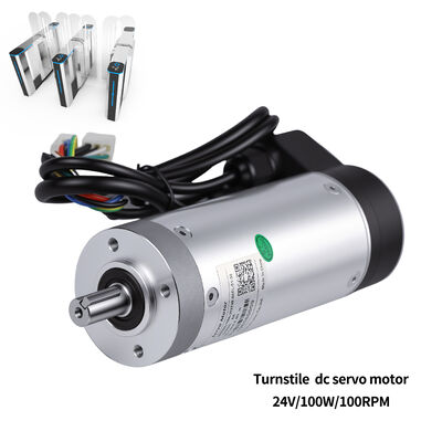 59mm Фланец 24V DC 100W Нискотемпературно устойчив интегриран серво мотор с редуктор, 23Nm Максимален въртящ момент, 2400-линеен енкодер, за турникет, скоростна бариера